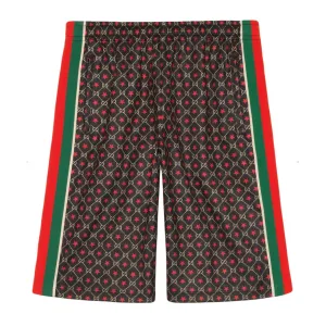 Gucci GG Star Print Track Shorts in Black