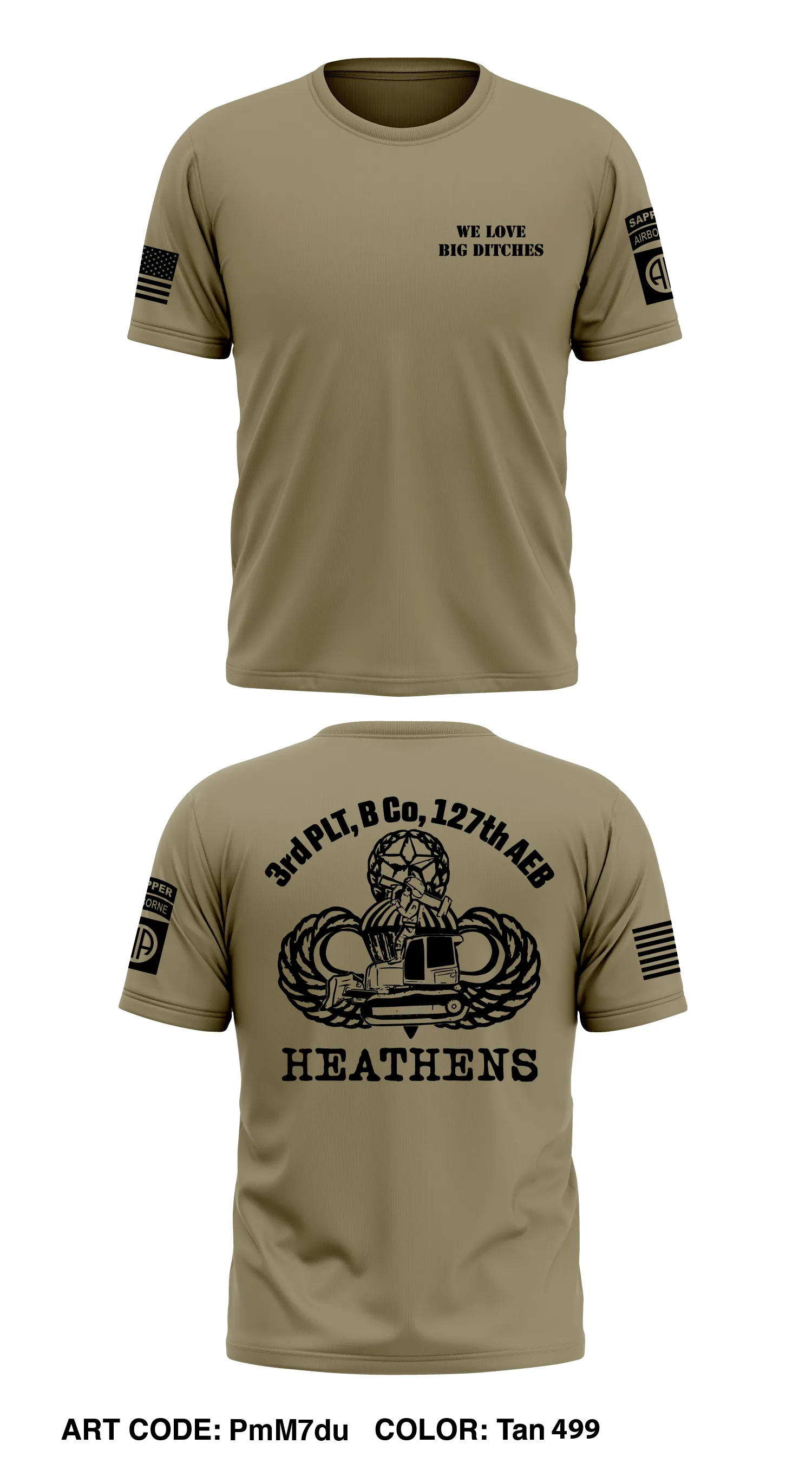 Heathens 127th AEB Core Men's SS Performance Tee - PmM7du