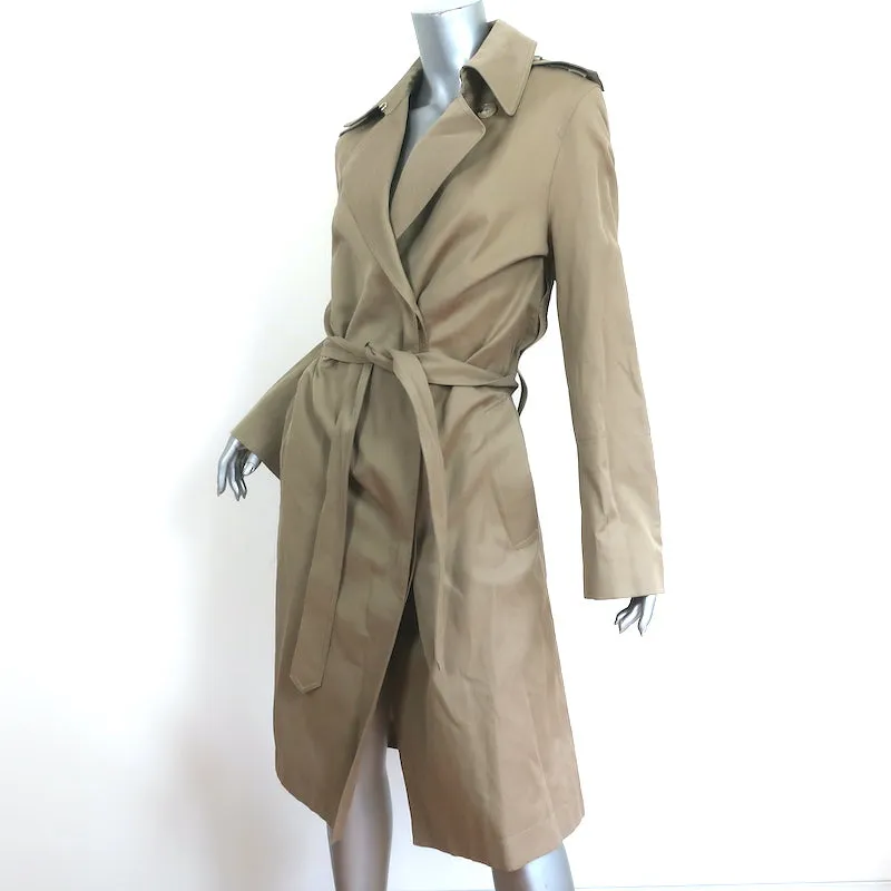 Helmut Lang Trench Coat Khaki Cotton-Linen Size Large Belted Jacket