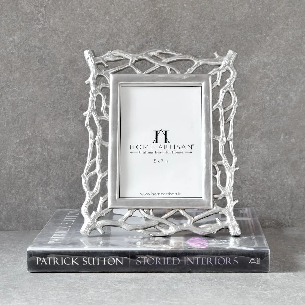 Home Artisan Vera Twig Detail Silver Photo Frame (5x7)