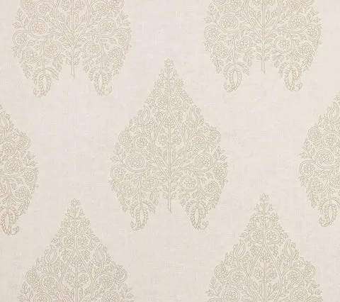Home Couture Fabric: Taj - Custom Vapor on Ivory 100% Linen