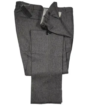 INCOTEX - Logo Tassel Gray Slim Fit Flannel Dress Pants Super 100’s - 33W