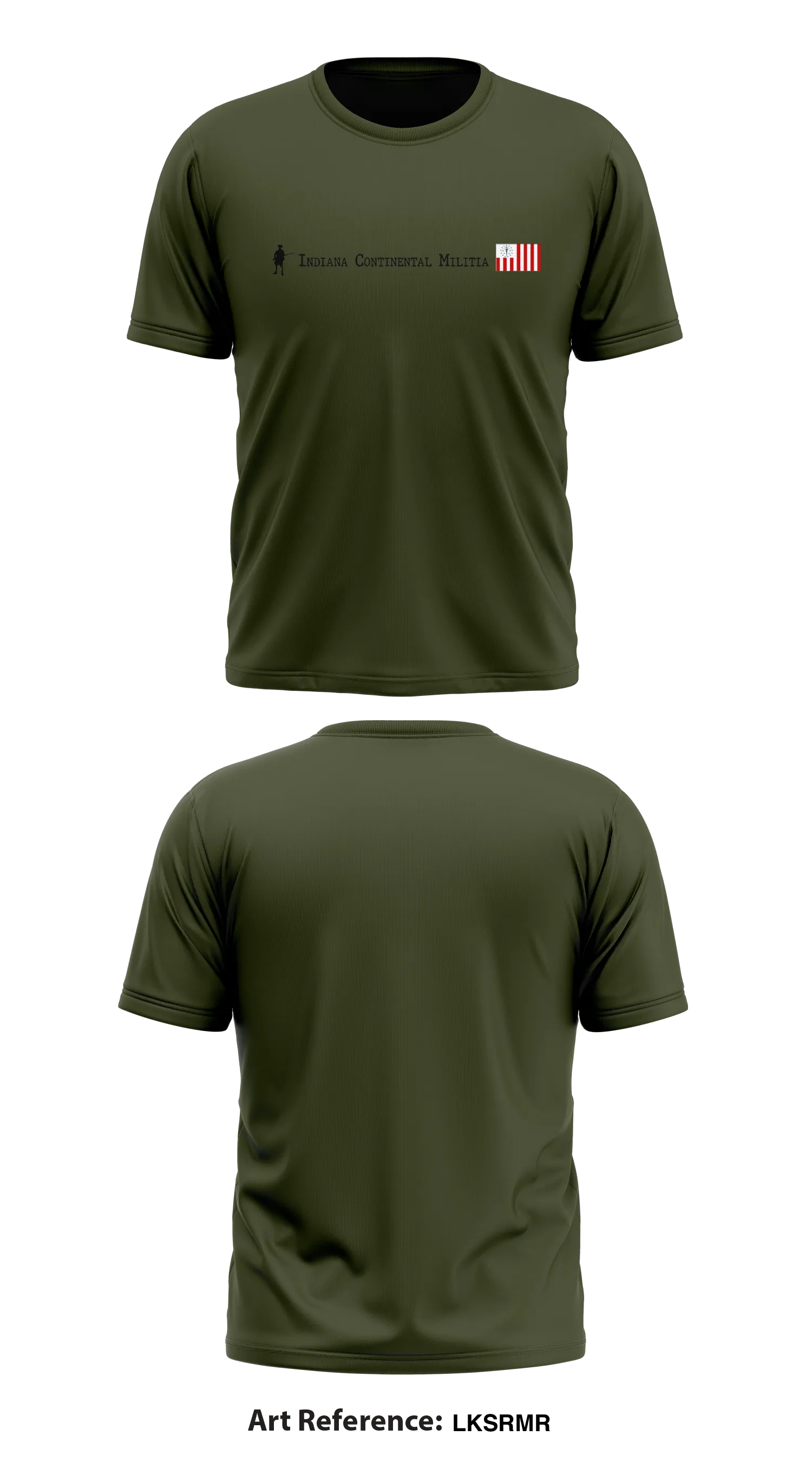 INDIANA CONTINENTAL MILITIA Store 1 Core Men's SS Performance Tee - LKSrMr