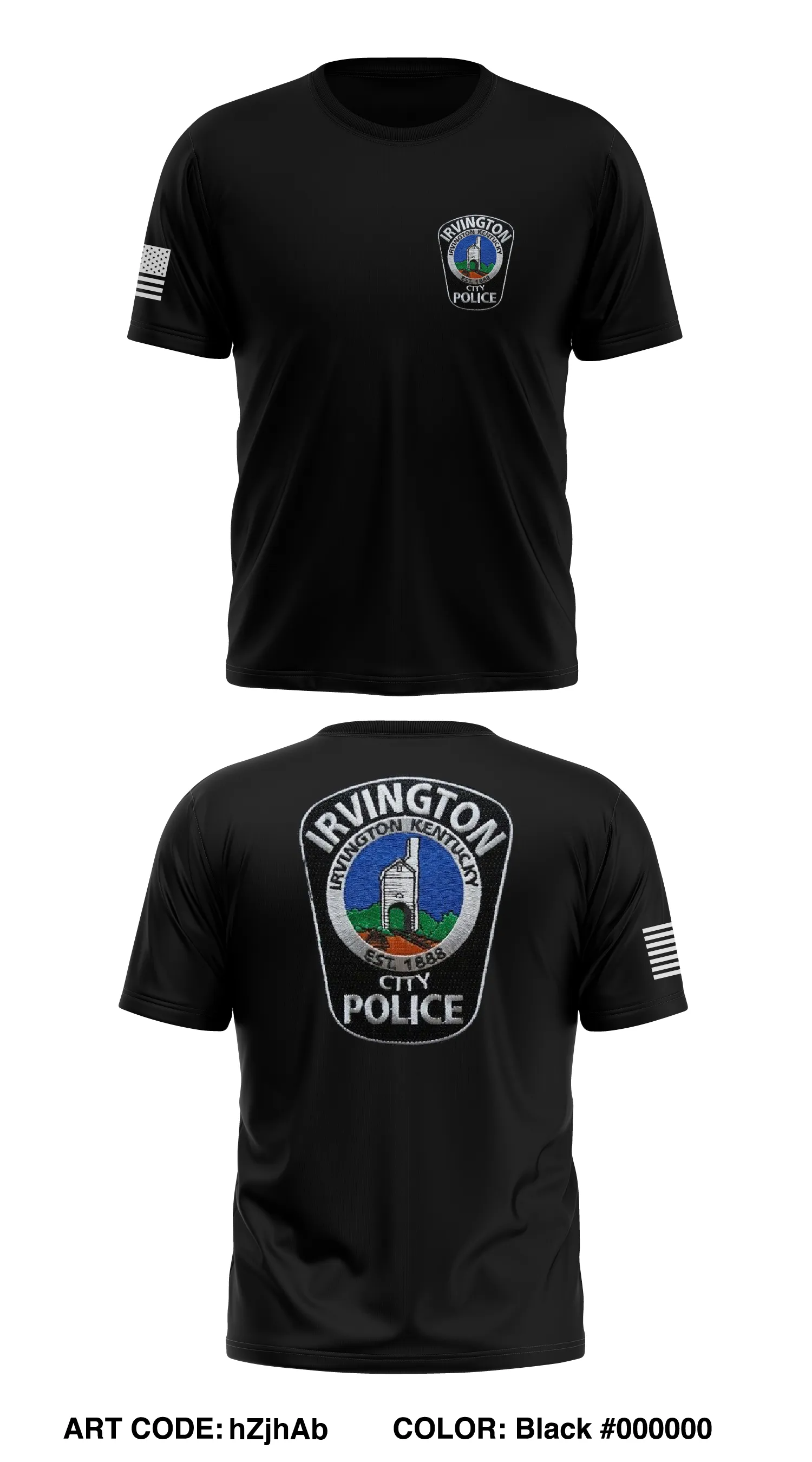 Irvington Police Department Store 1 Core Men's SS Performance Tee - hZjhAb