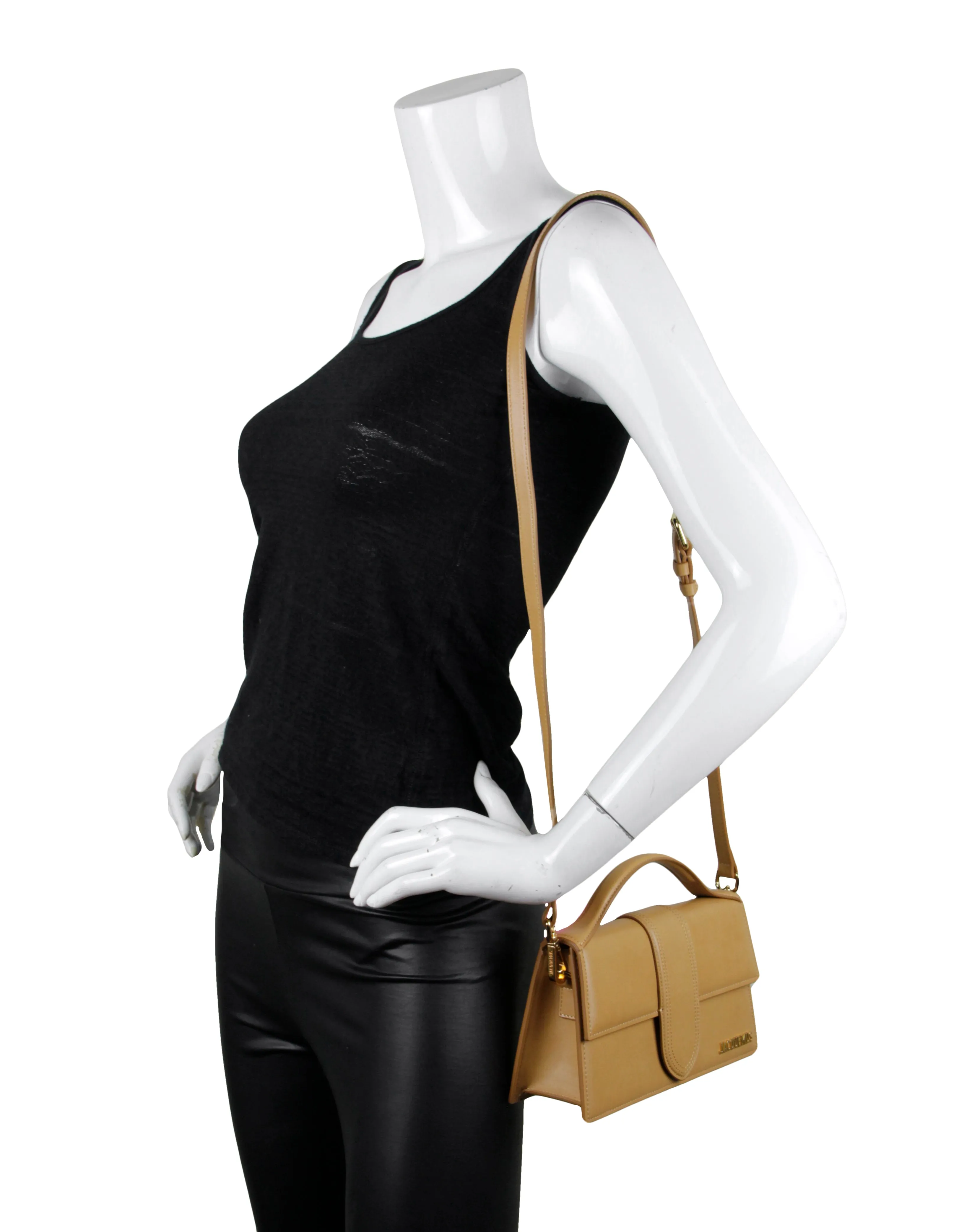 Jacquemus Beige Leather Le Grand Bambino Crossbody Bag