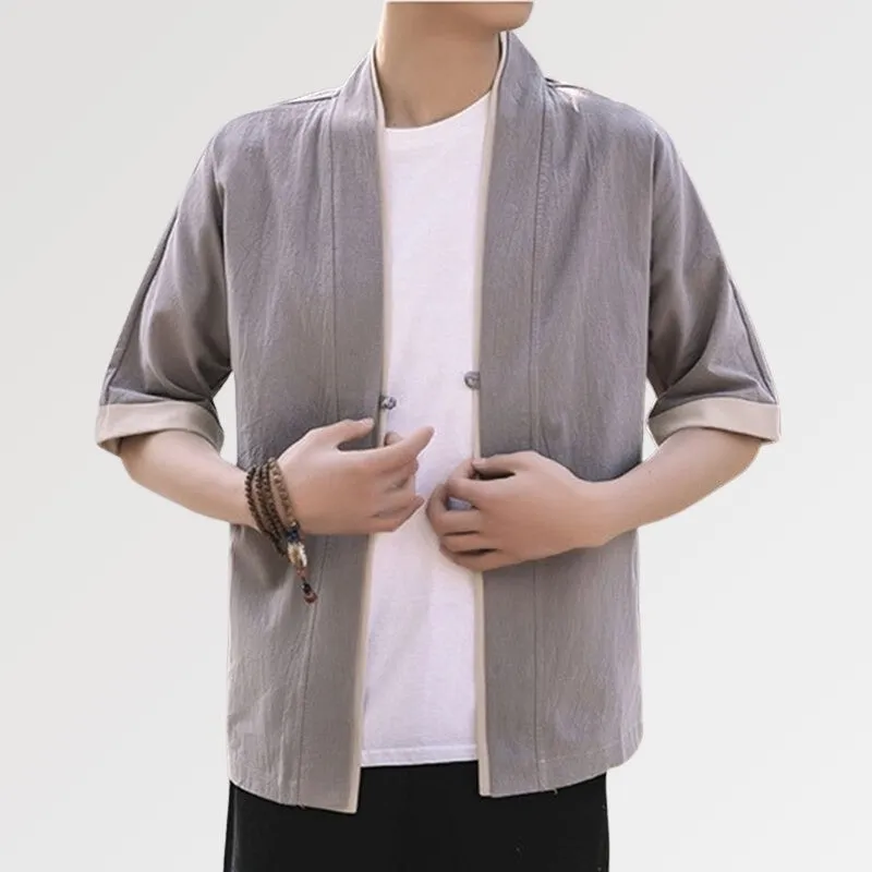 Japanese Style Jacket Mens 'Grey Hideki'