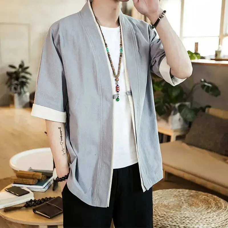 Japanese Style Jacket Mens 'Grey Hideki'