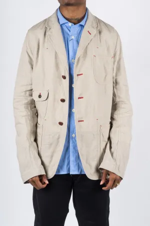 JUNYA WATANABE MAN LINEN JACKET KHAKI