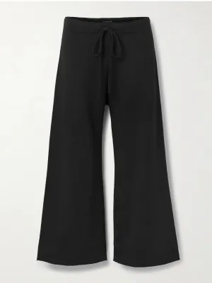 Kiki cropped voile-trimmed cotton-jersey track pants