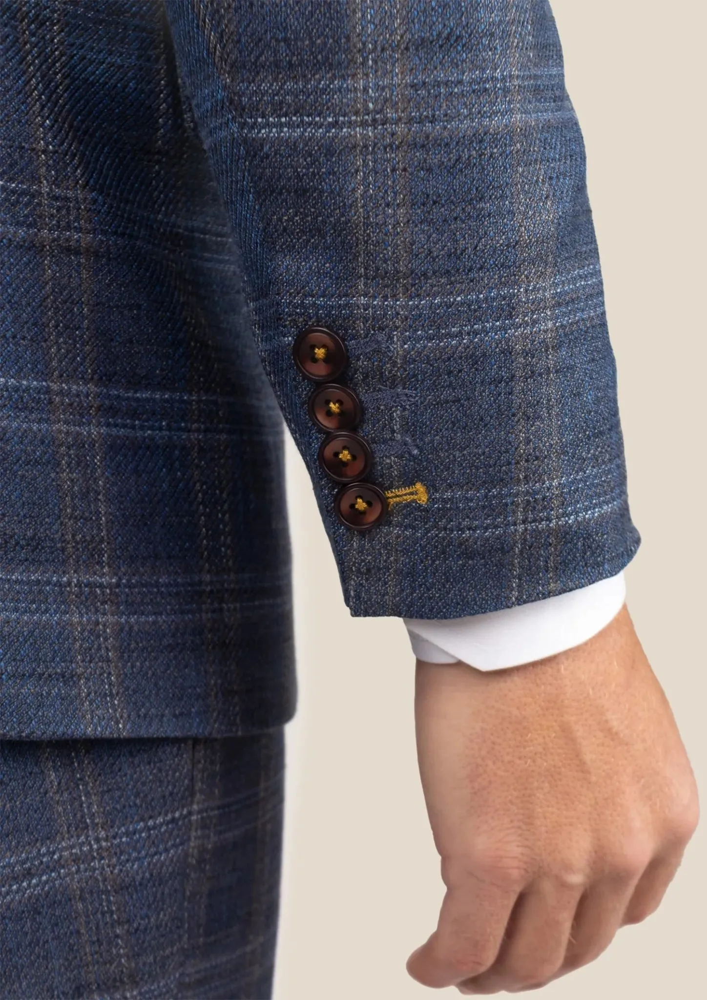 Lafayette Deep Cobalt Blue Plaid Suit