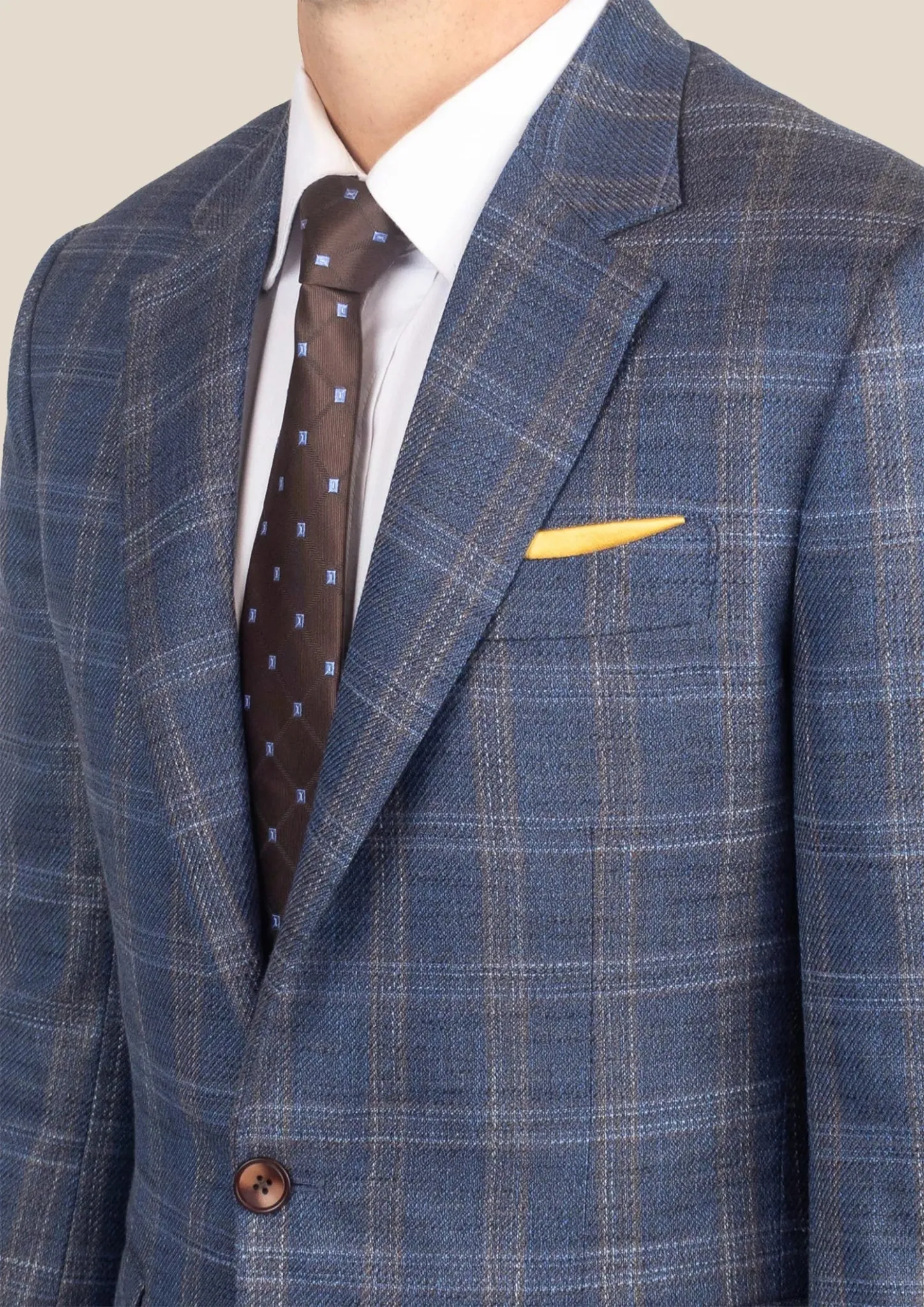 Lafayette Deep Cobalt Blue Plaid Suit