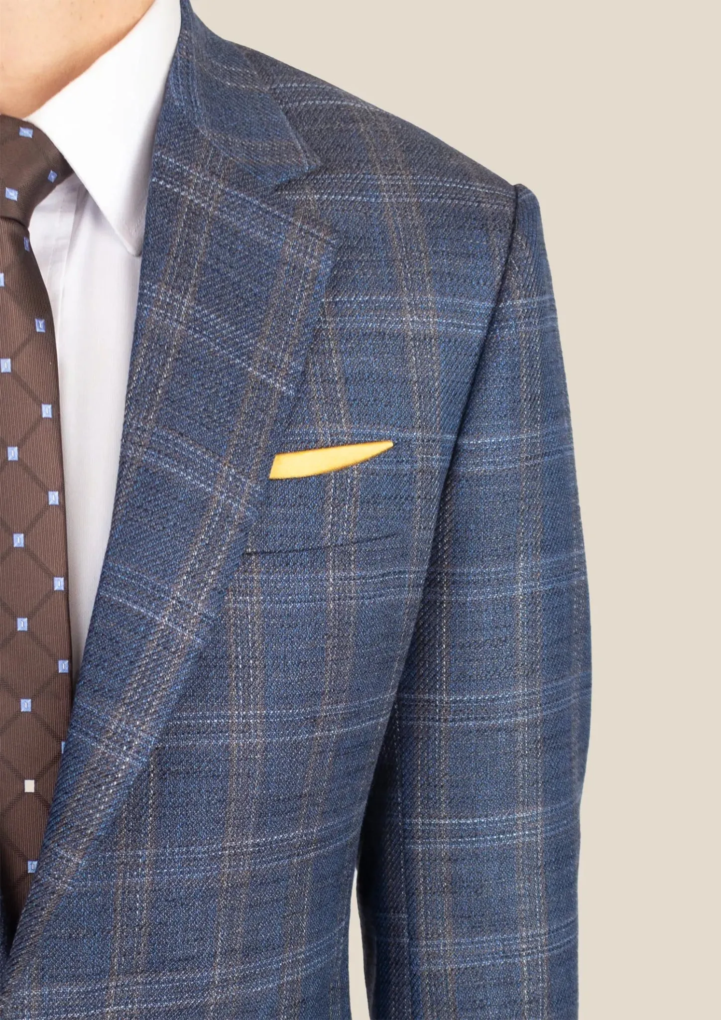Lafayette Deep Cobalt Blue Plaid Suit