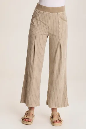 Laughlin Striped Linen Wide Leg Pant