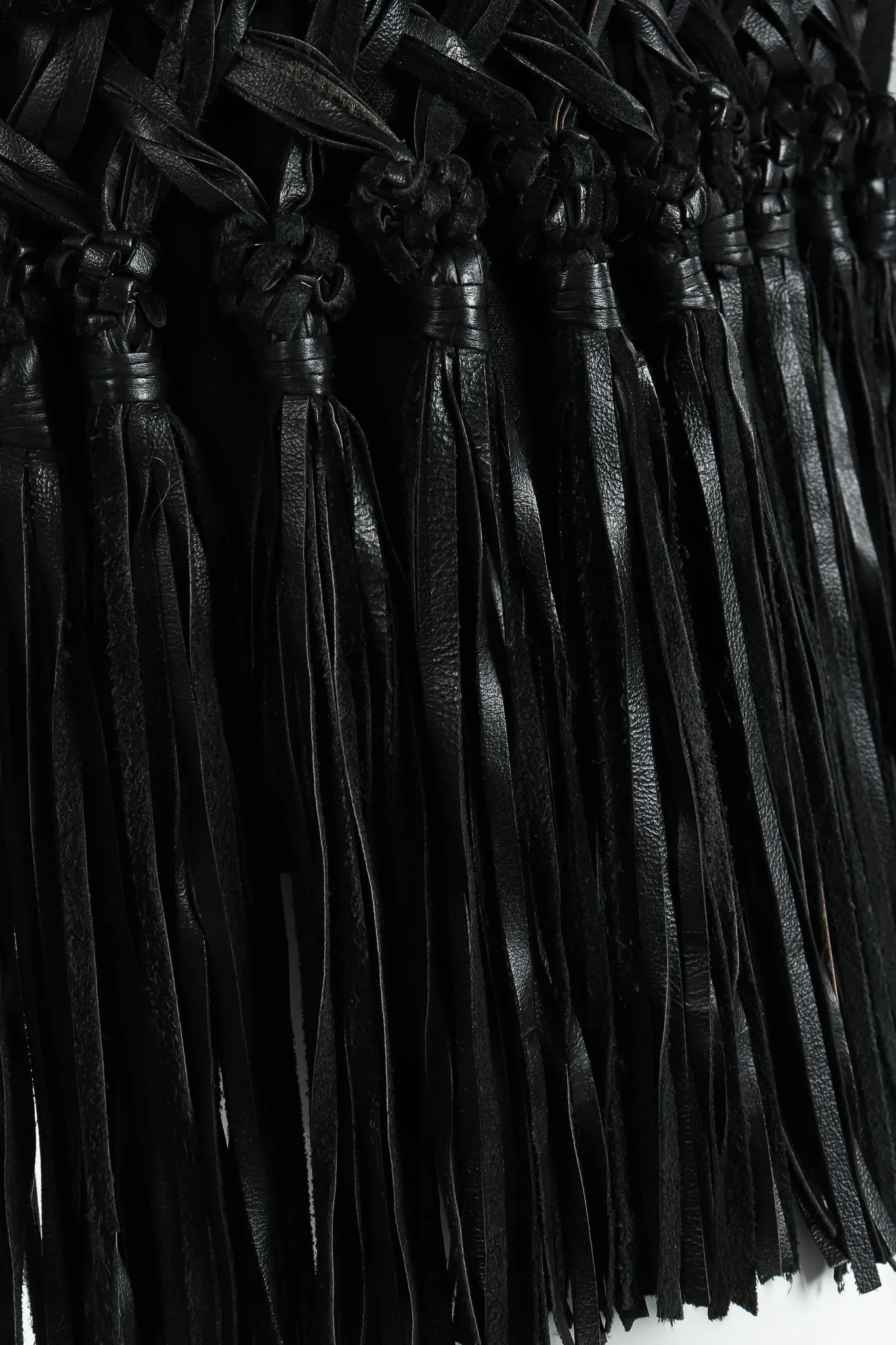 Leather Macrame Boyfriend Jacket