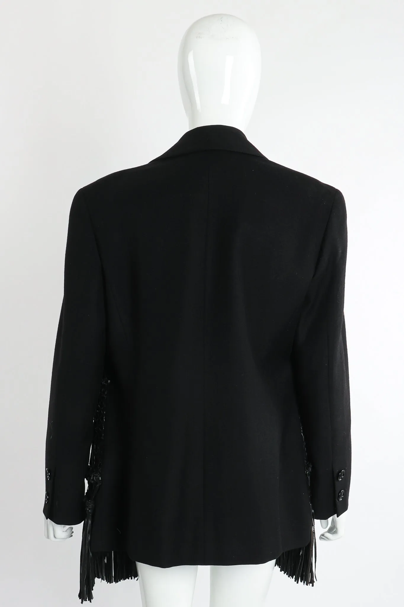 Leather Macrame Boyfriend Jacket