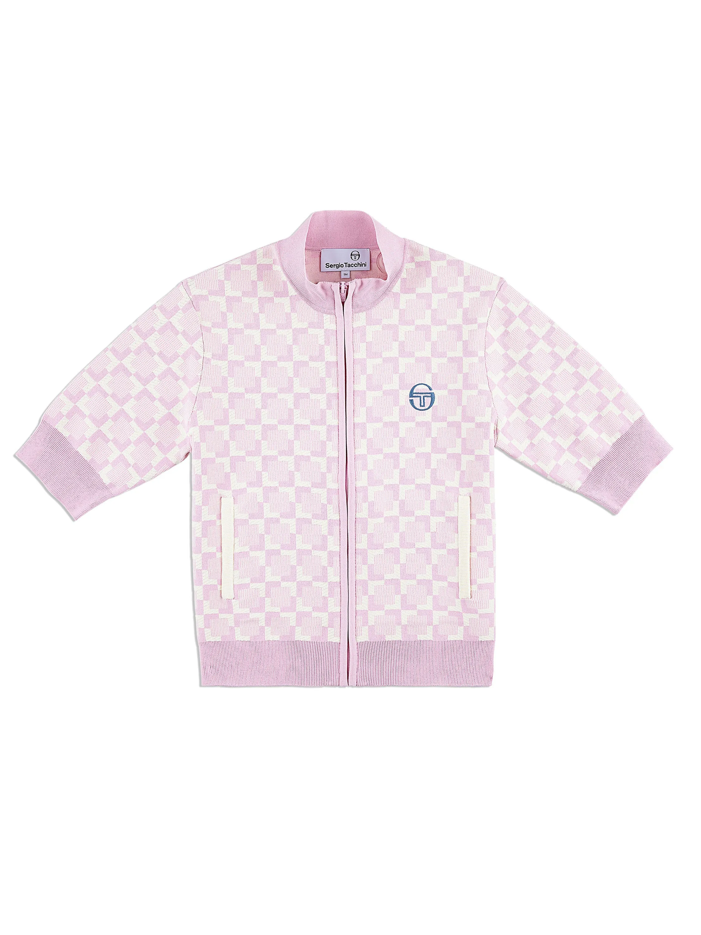 Leila Short Sleeve Track Jacket- Pale Mauve