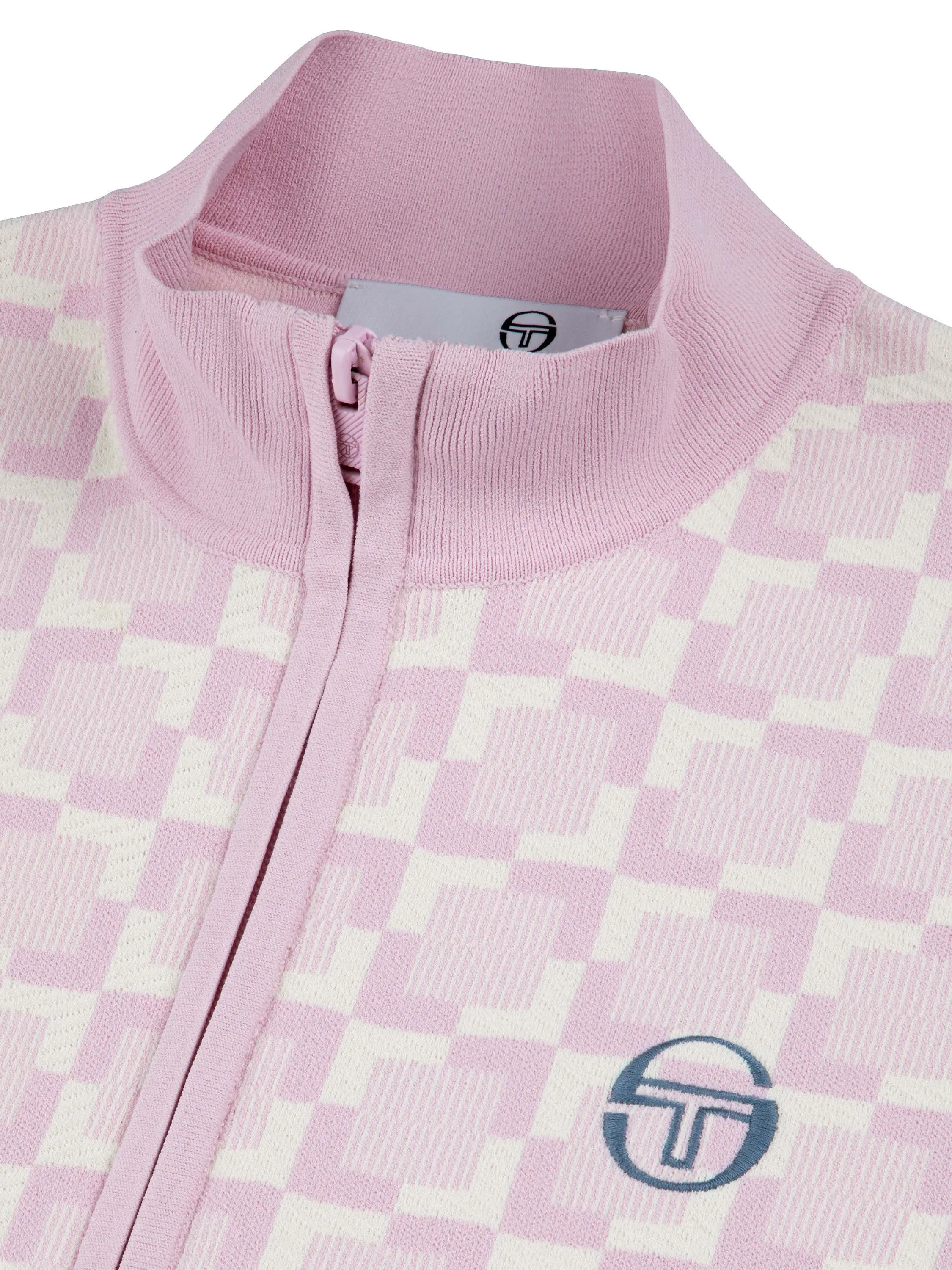 Leila Short Sleeve Track Jacket- Pale Mauve