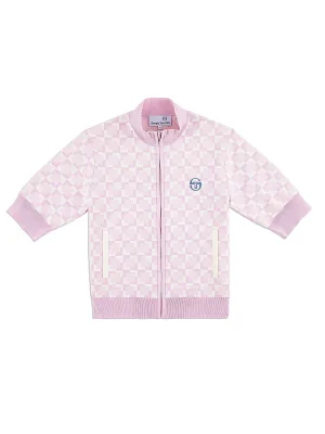 Leila Short Sleeve Track Jacket- Pale Mauve