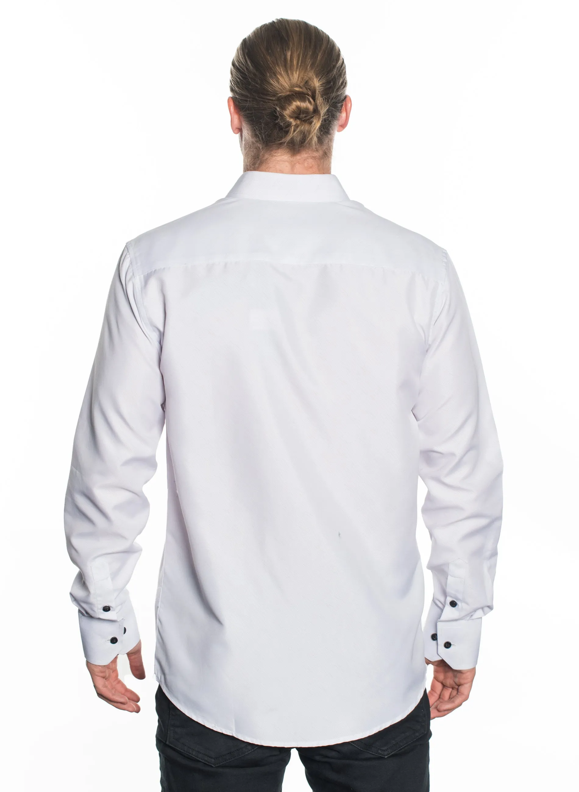 LSWG-408 MEN'S PRINTED LONG SLEEVE DRESS SHIRT