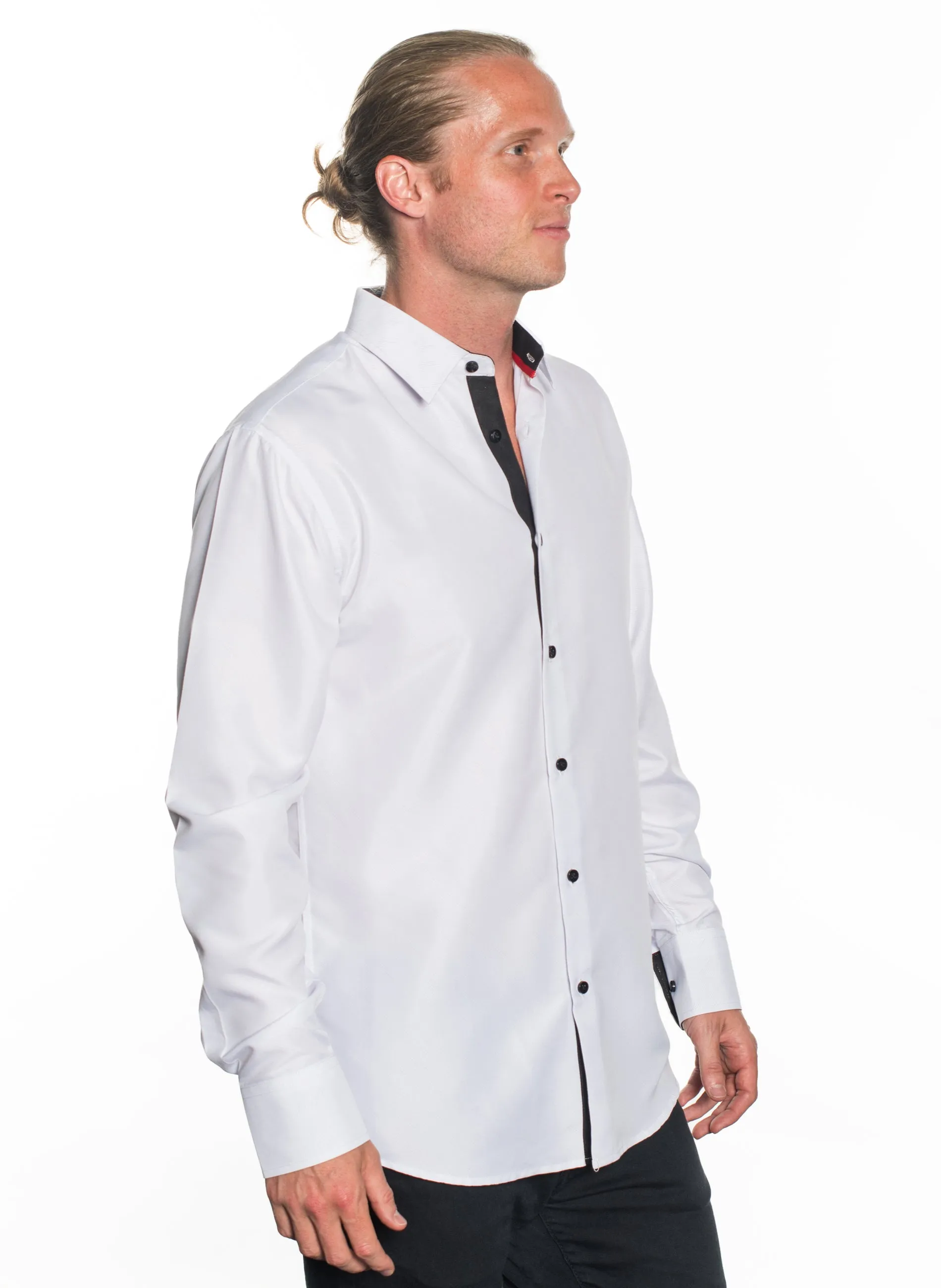 LSWG-408 MEN'S PRINTED LONG SLEEVE DRESS SHIRT