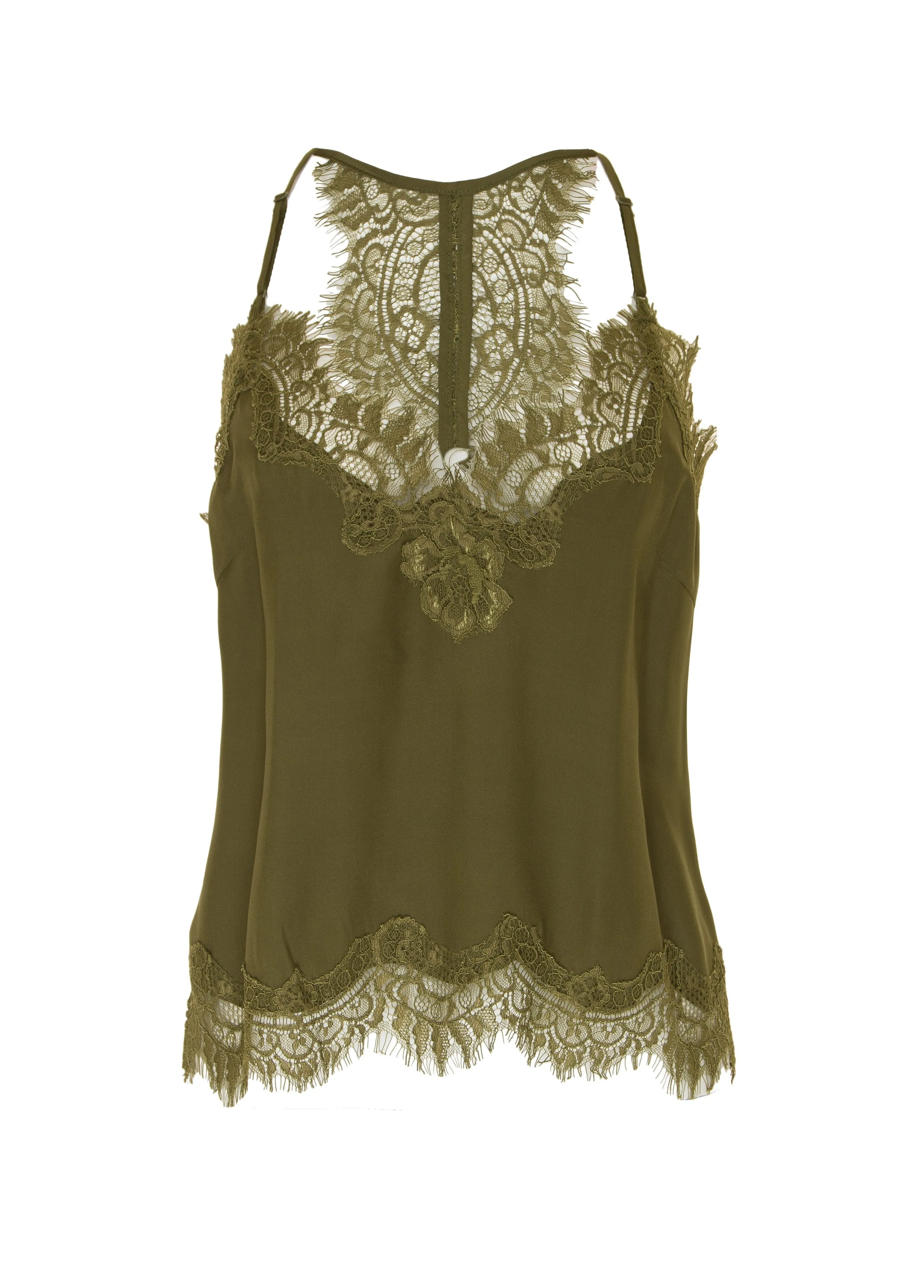 Lucy Crop Cami Dark Olive