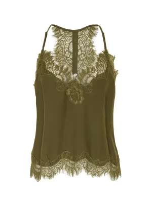 Lucy Crop Cami Dark Olive