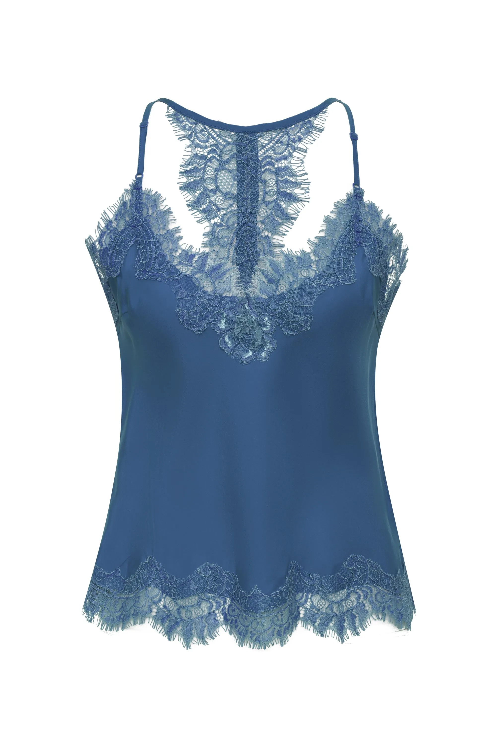 Lucy Crop Cami Mediterranean Blue