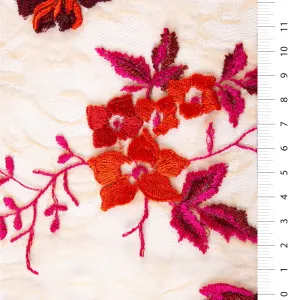 Mallorca Style Floral Embroidered Lace Fabric