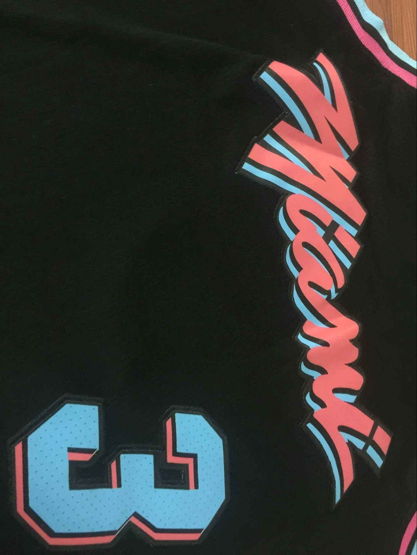 Men 3 Dwyane Wade Jersey Black Miami Heat City Edition Fanatics Swingman