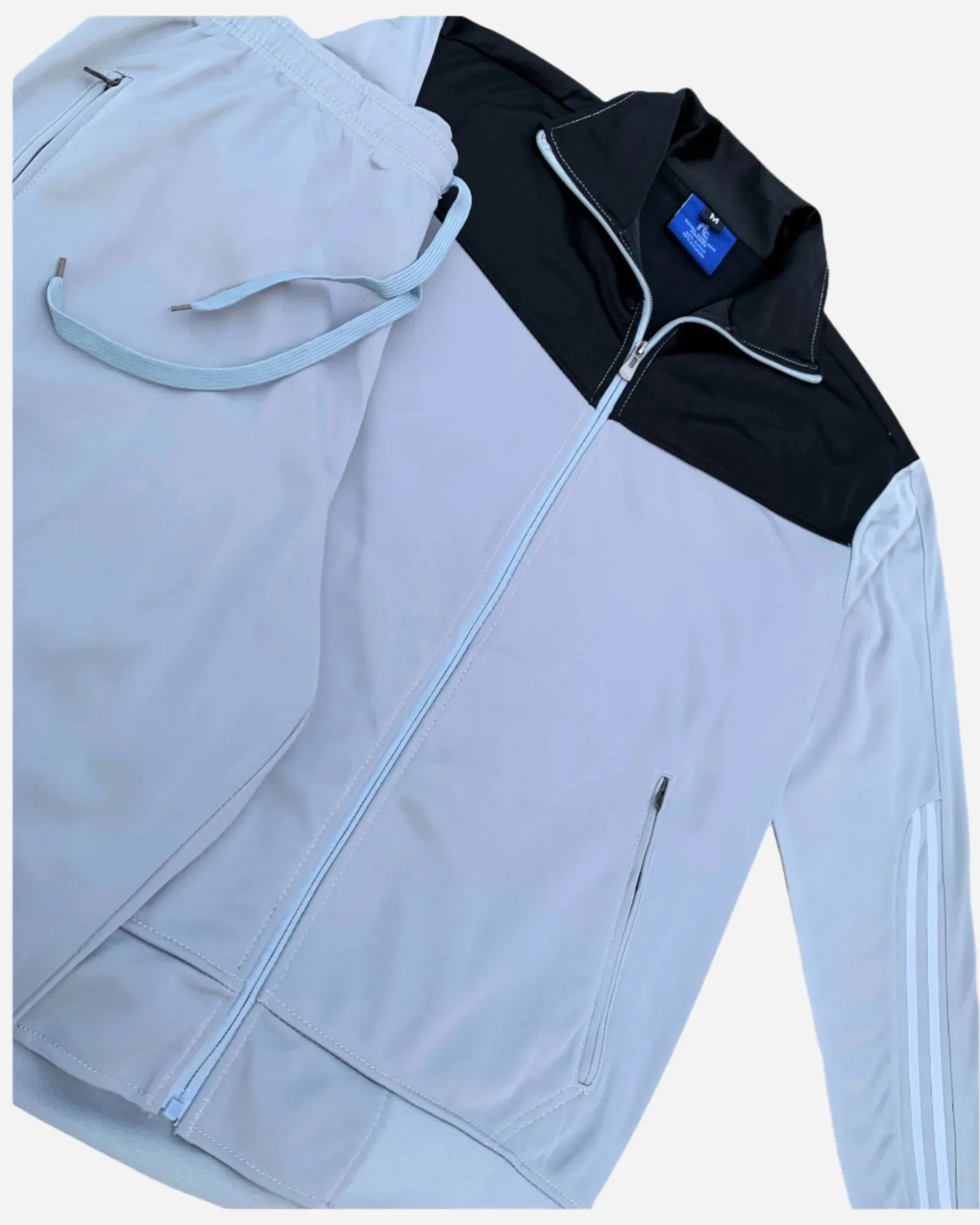 Men Velocity Tracksuit Active Jogging suit GYM Striped Jogger Top and Bottom Outfit