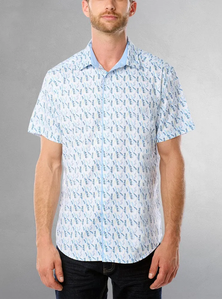 Men's casual short sleeve stretch shirt