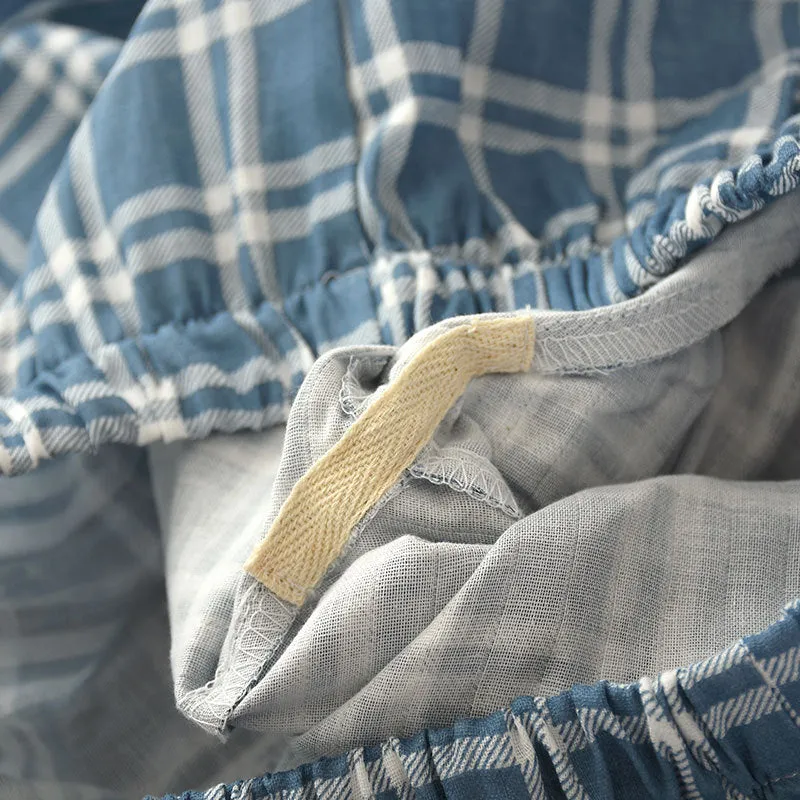 Men's Cotton Plaid Pajama Set – Soft & Breathable Loungewear