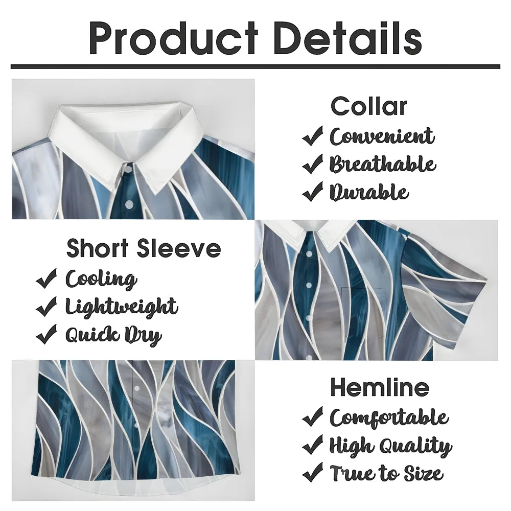 Men's Geometric Textured Hawaiian Resort Printed Shirts 2407000758