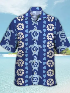 Men's  Printed Linen Cuban Collar Shirt