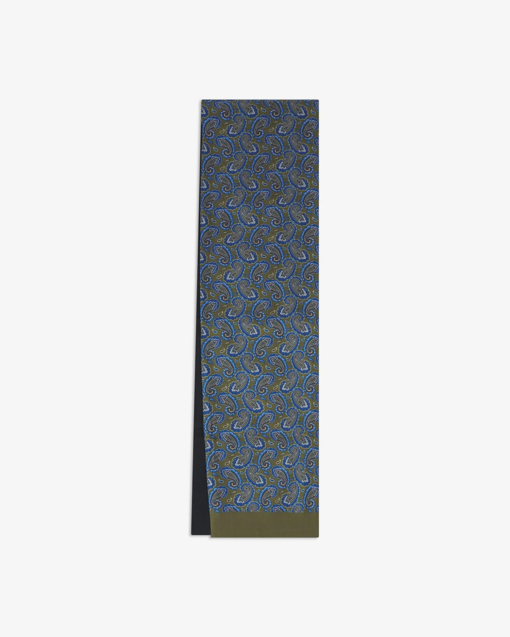 Men's Wool-Backed Silk Dress Scarf in Paisley - The Malibu