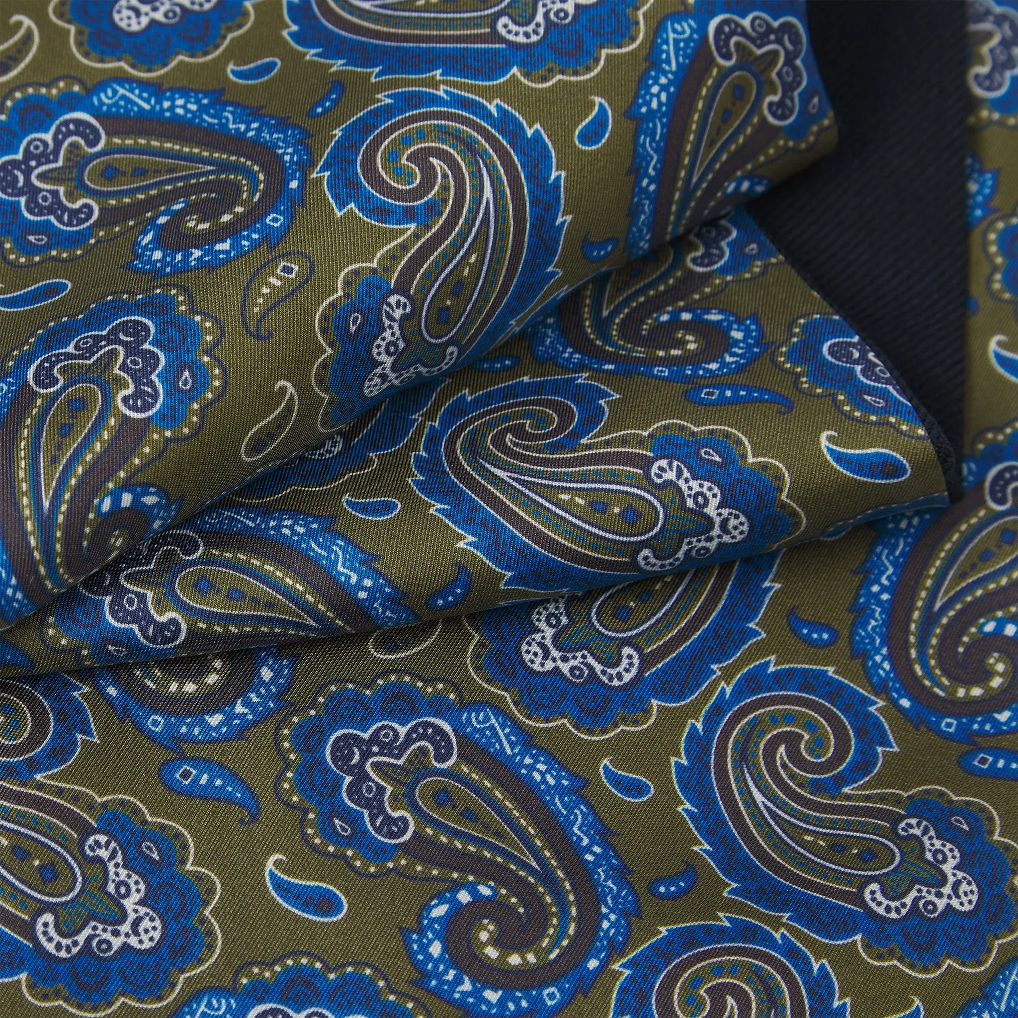 Men's Wool-Backed Silk Dress Scarf in Paisley - The Malibu