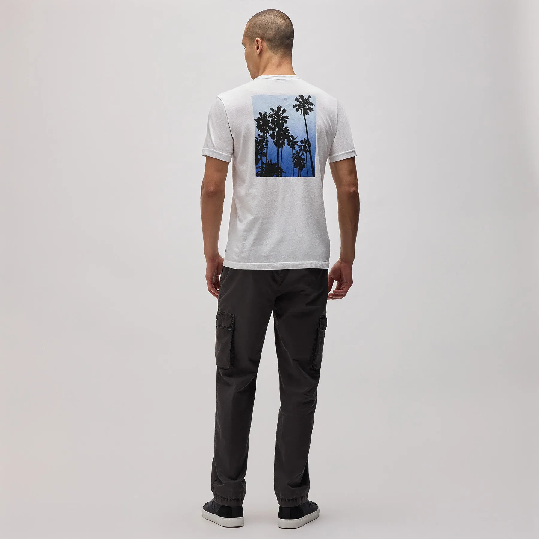Ombrè Palms Graphic Tee - White/Blue
