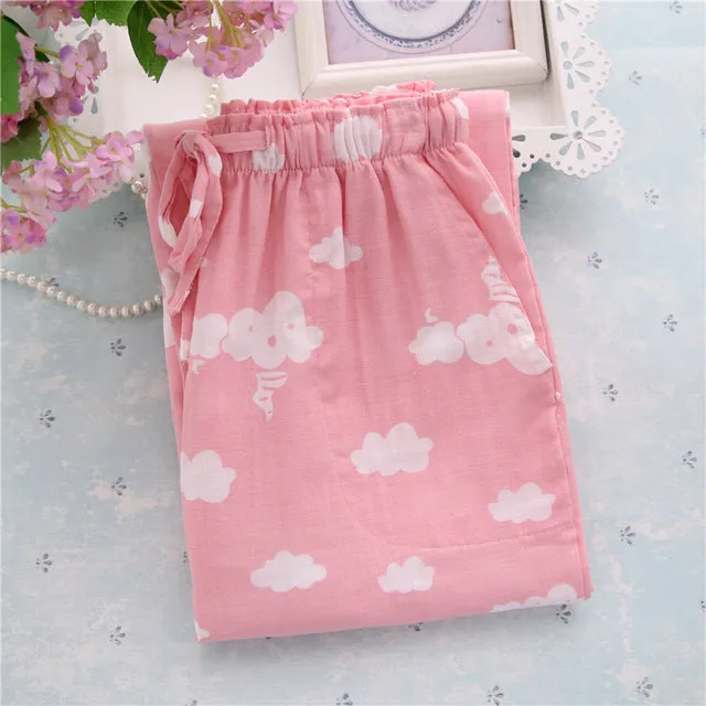 Pants Plaid Sleepwear Cotton Casual Sleep Loose Door-to-door Pyjama Women Trousers Pijamas Ladies Pajamas Act now Pants Bottoms Knitted Men's Summer