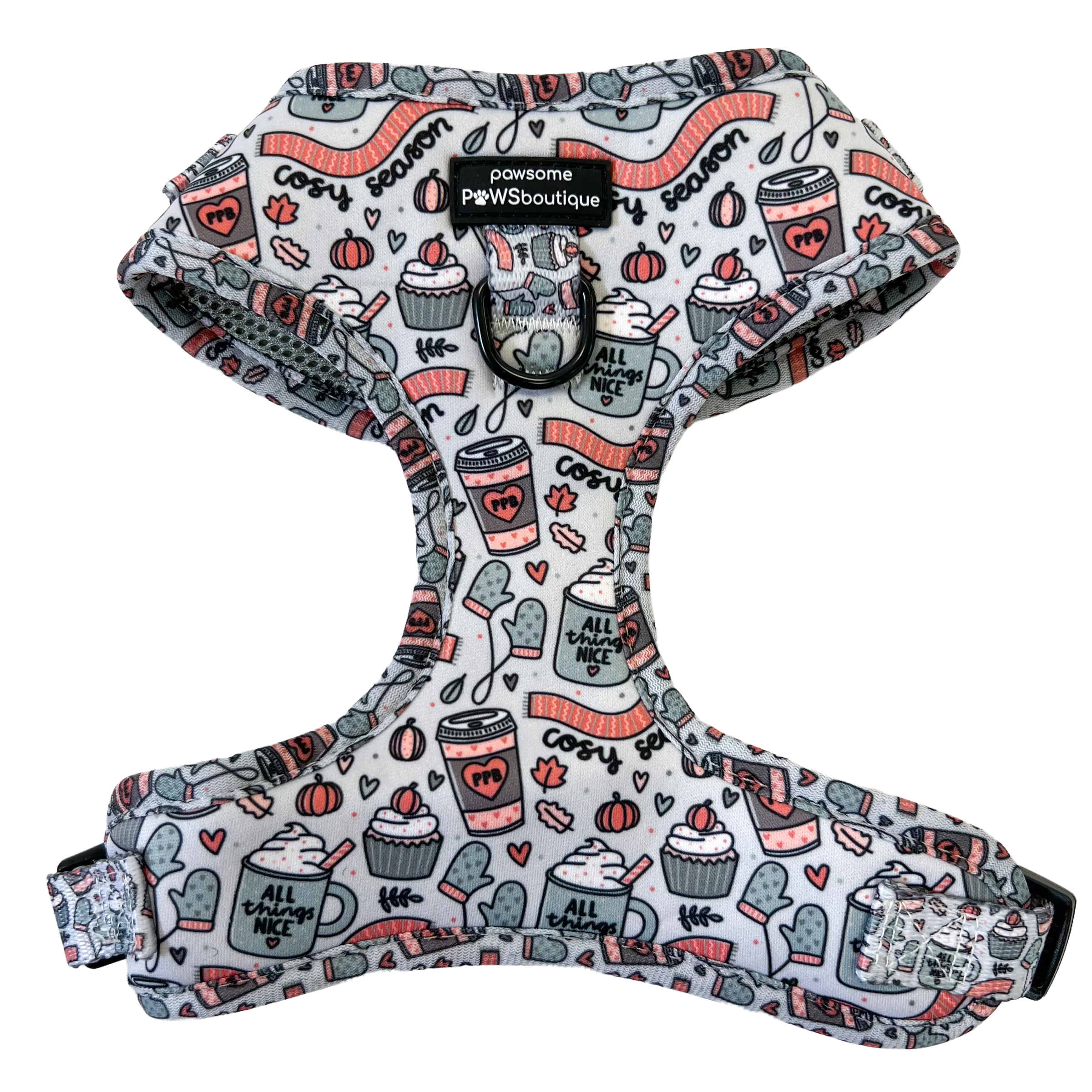Pawsome Paws Boutique Pumpkin Spice   All Things Nice D-Ring Adjustable Harness - Mint