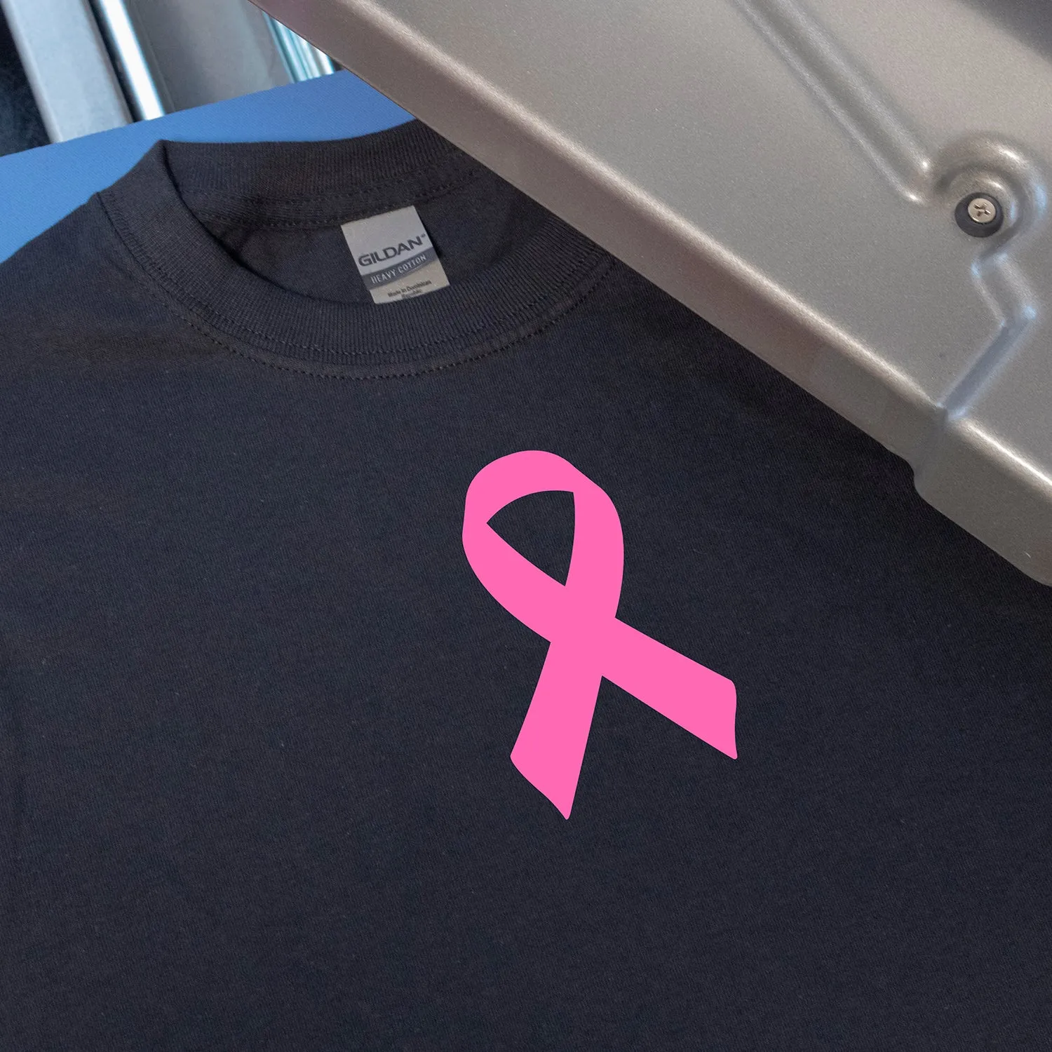 Pink Breast Cancer Awareness Ribbon Heat Transfer