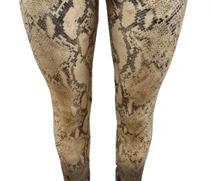 Plus 1X3X Leggings"Beige Python"