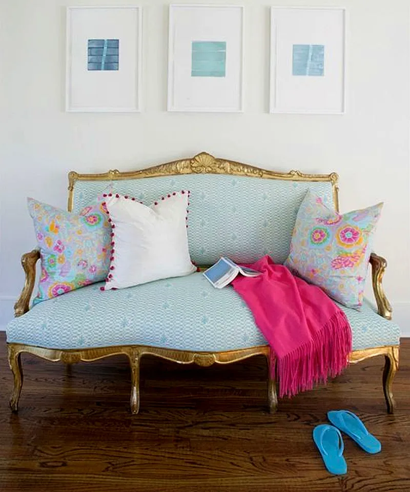 Quadrille Fabric: Carlo II - Custom Dark Turquoise on Tinted 100% Linen