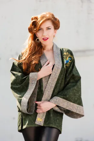 "Pretty Peacock" Kimono Jacket