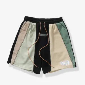 "Slicer" Panel Shorts (kiwi/beige)