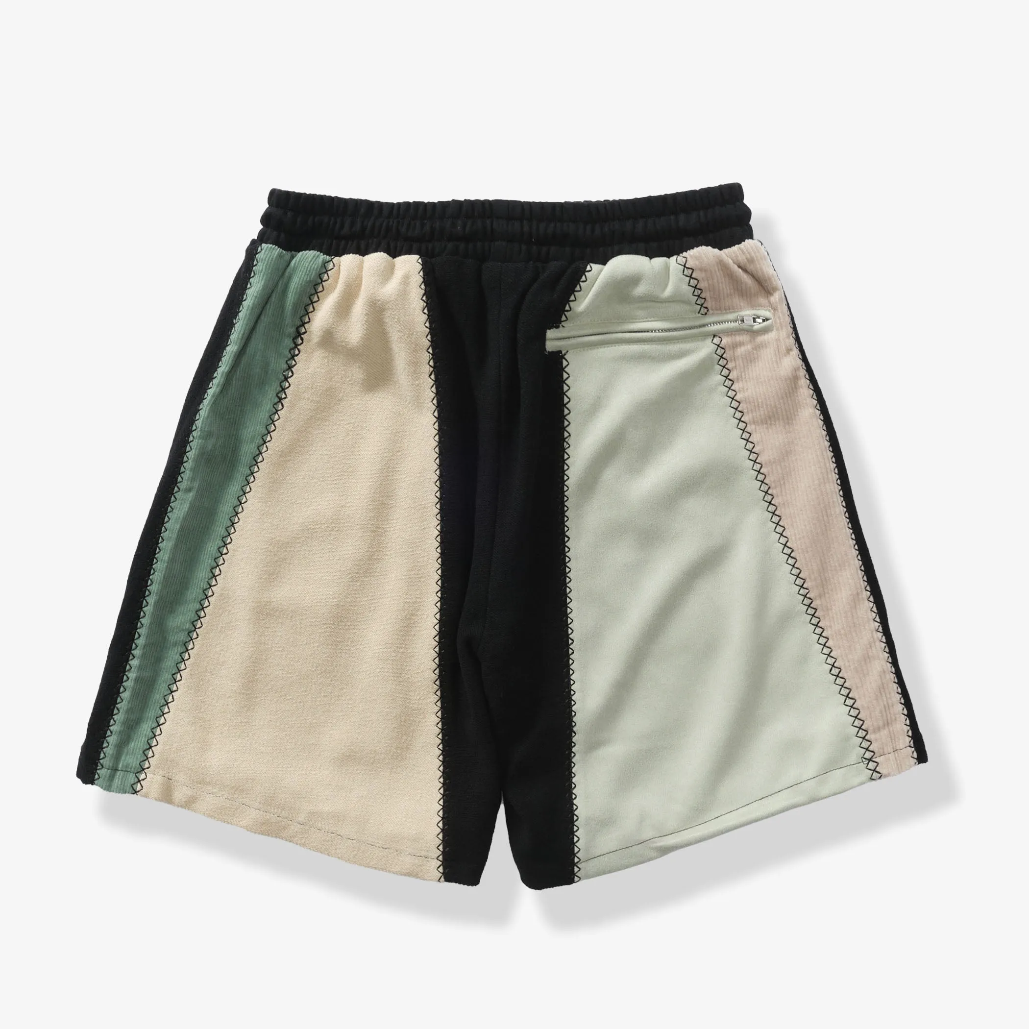 "Slicer" Panel Shorts (kiwi/beige)