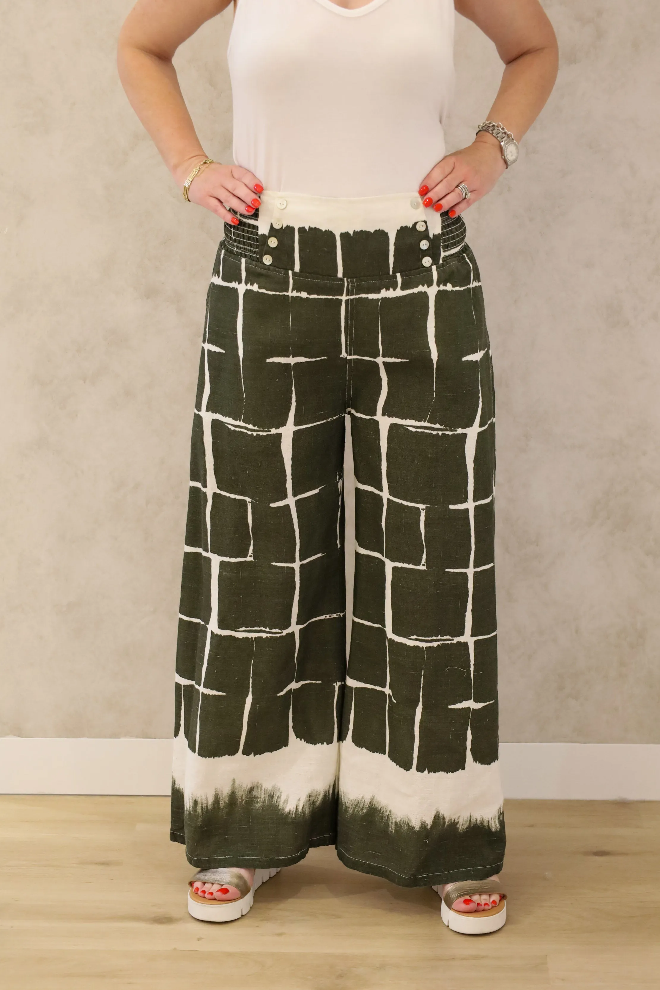 Rayna Linen Pant in Khaki