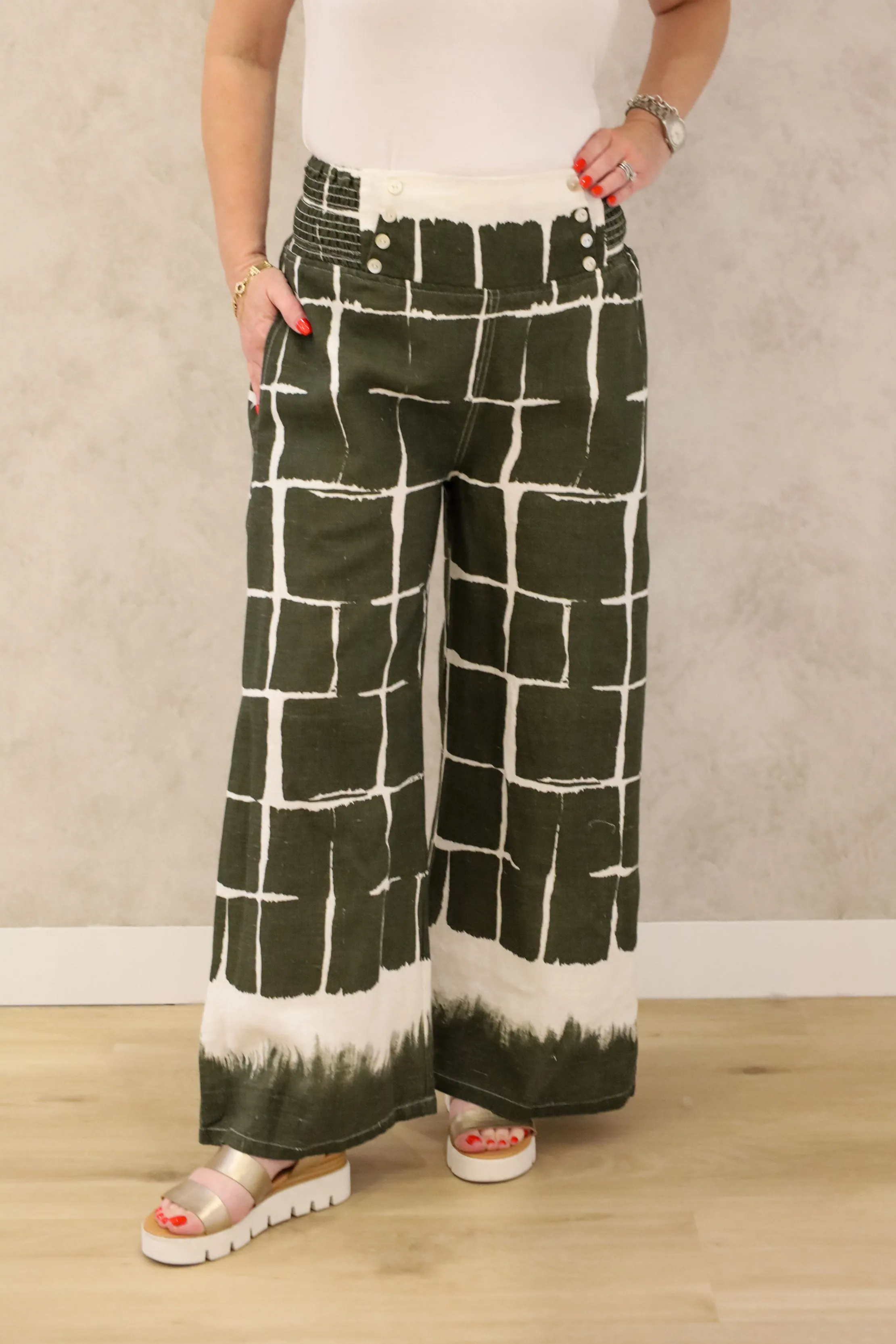 Rayna Linen Pant in Khaki
