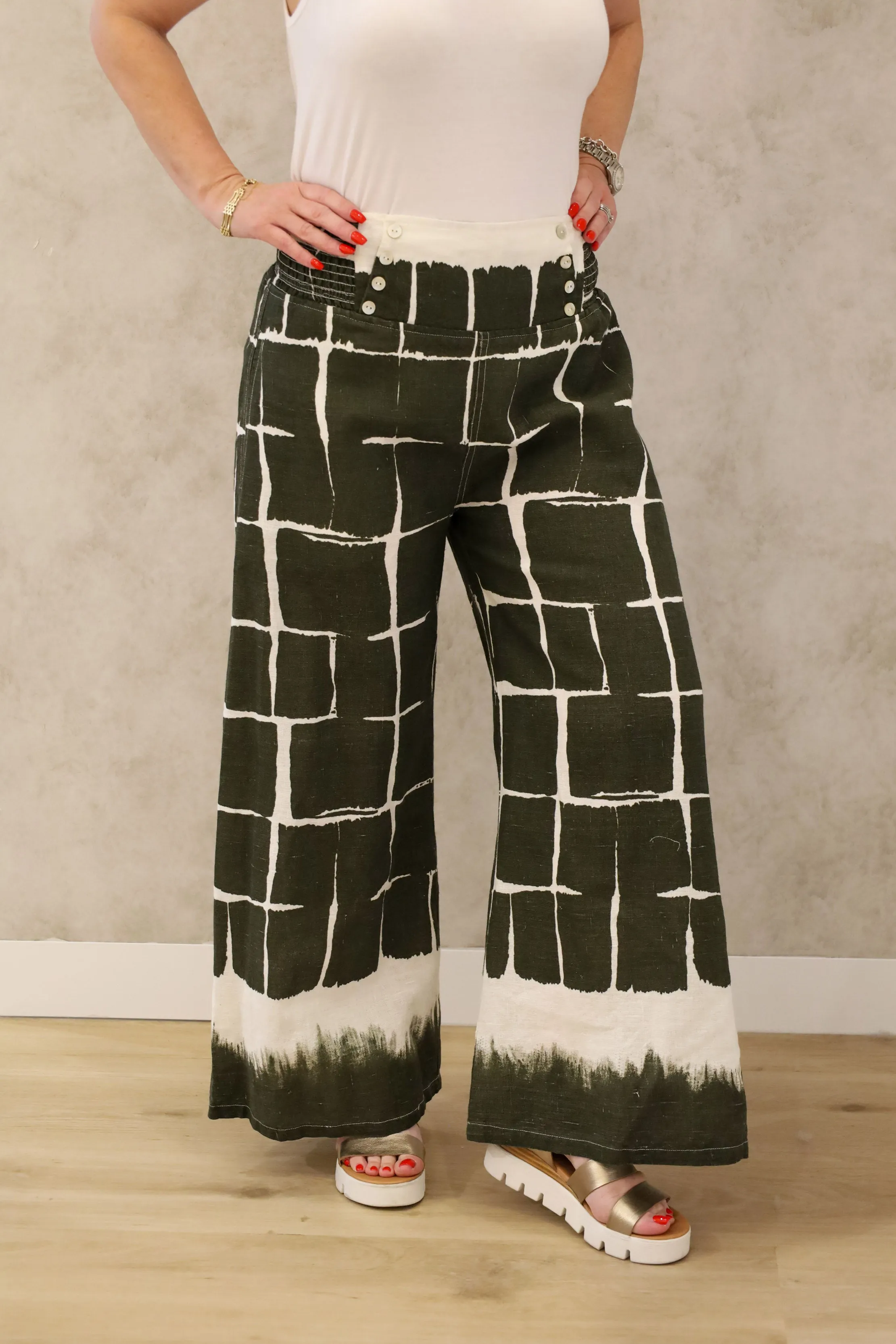 Rayna Linen Pant in Khaki