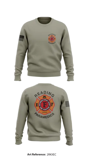 Reading Fire Department Paramedics Store 1 Core Men's Crewneck Performance Sweatshirt - 2rKxeC