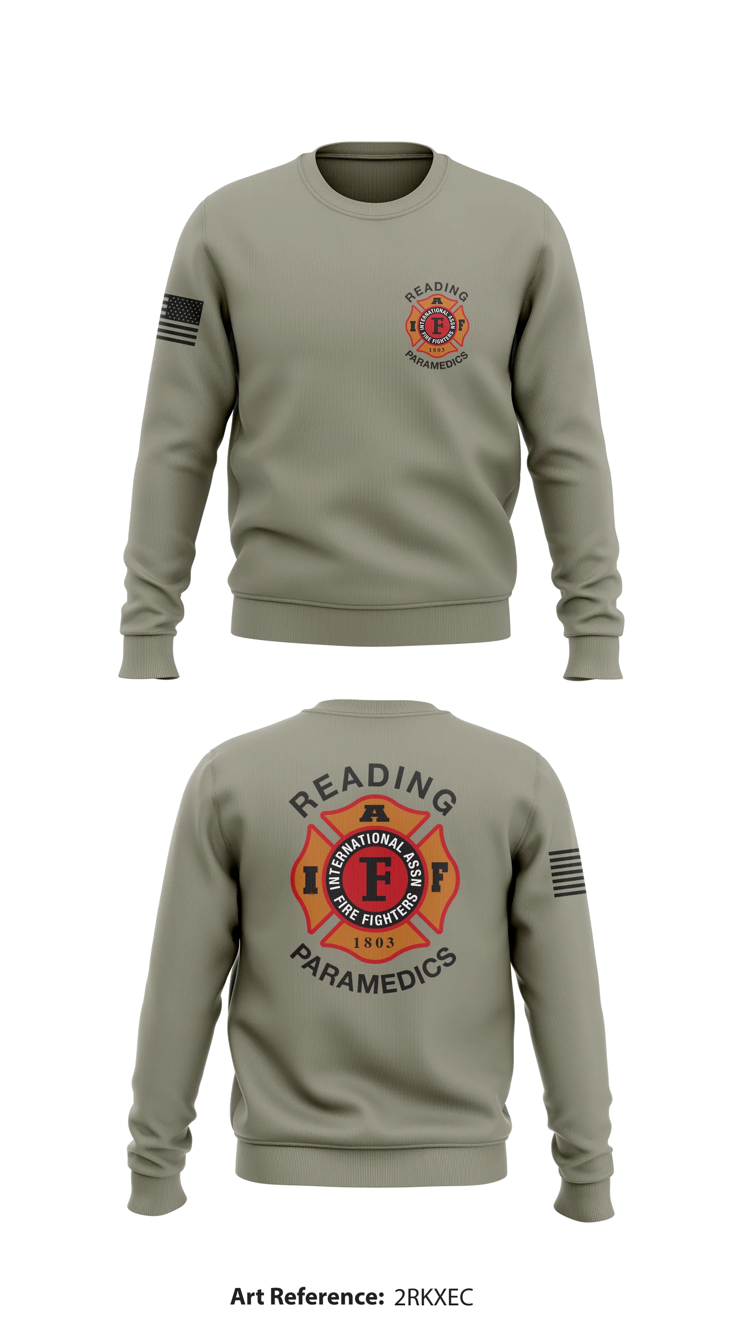 Reading Fire Department Paramedics Store 1 Core Men's Crewneck Performance Sweatshirt - 2rKxeC